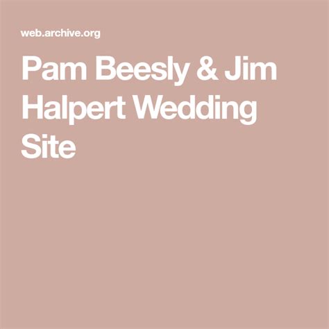 Pam Beesly & Jim Halpert Wedding Site | Jim halpert, Wedding site, Wedding