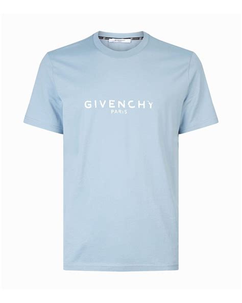 Givenchy Contrast Logo T-shirt in Blue for Men - Lyst