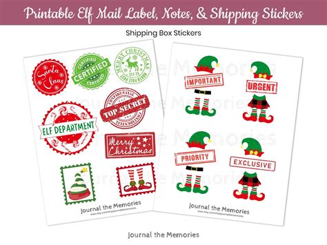 Printable Elf Mail Label Elf Shipping Label Printable Elf - Etsy