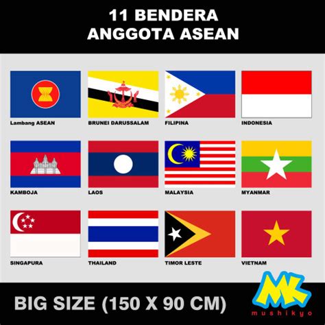 Jual Bendera Negara Asean Filipina Malaysia Singapura Thailand ...