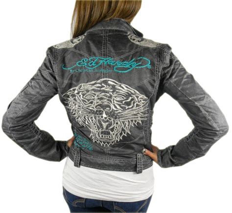 NEW ED HARDY WOMEN'S PREMIUM RHINESTONE JACKET TIGER