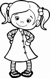 Coloriage Petite Fille à Imprimer sketch template