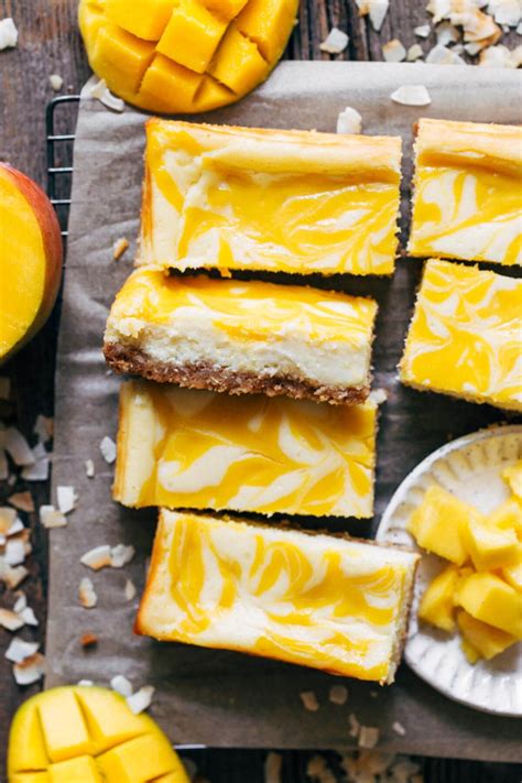 Creamy Coconut Mango Cheesecake Bars | Butternut Bakery