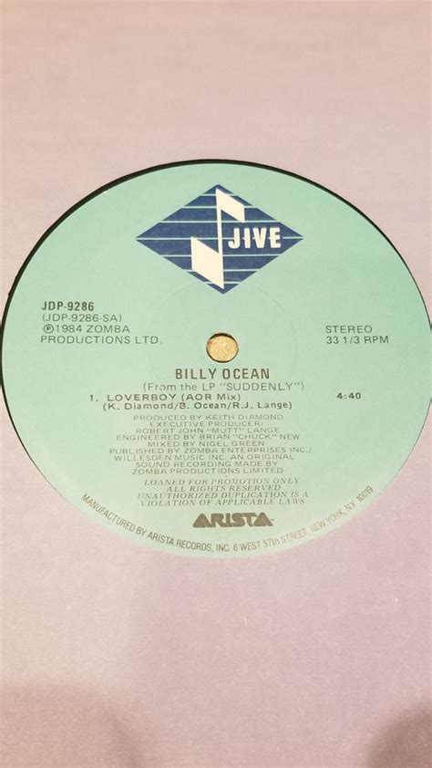 Billy Ocean - Loverboy (1984, Vinyl) | Discogs