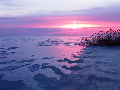 Lake Balaton in winter - Hungary Hungary, Lake, Celestial, Trip, Sunset, Winter, Favorite ...