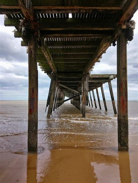 Claremont Pier from Lowestoft Beach Suffolk in the Evening Stock Image - Image of beach, evening ...