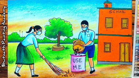 Cleanliness drawing||swachh bharat mission||Vidyalaya - YouTube