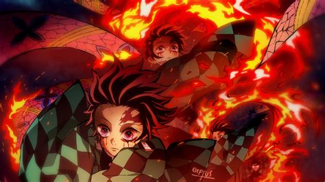 Demon Slayer Tanjirou Kamado On Fire HD Anime Wallpapers | HD ...