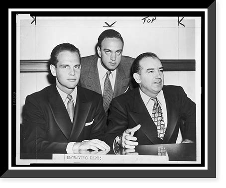 Historic Framed Print, [David Schine (left), Roy M. Cohn, and Senator Joseph McCarthy (right ...