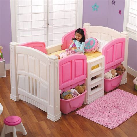 Twin Low Loft Bed with Storage | Kid beds, Low loft beds, Loft storage