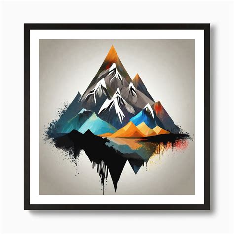 Abstract Mountain Painting Art Print by Picture Perfect - Fy