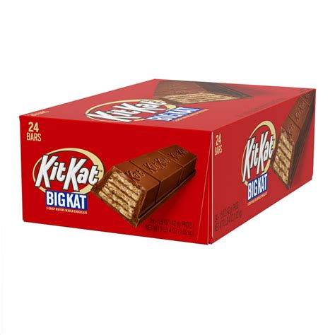 Kit Kat Big Kat Chocolate Candy Bars, 1.5 Ounce (24 Pack) - Walmart.com ...