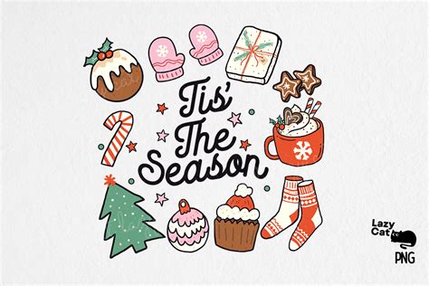 Tis the Season Christmas PNG Sublimation Graphic by Lazy Cat · Creative Fabrica