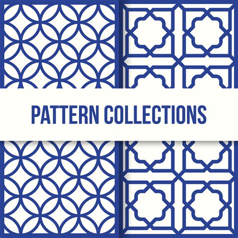 Blue Traditional Geometric Patterns 1072549 Vector Art at Vecteezy