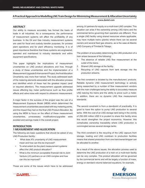 (PDF) A Practical Approach to Modelling LNG Train Design for ... Daniel Documents/… · Project ...