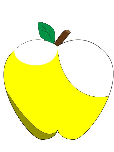 Yellow Apple Clip Art at Clker.com - vector clip art online, royalty ...