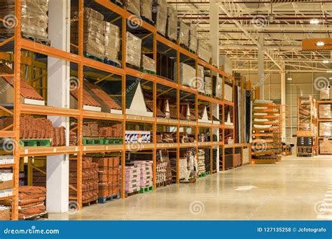 Warehouse with Materials for Construction Stock Photo - Image of ...