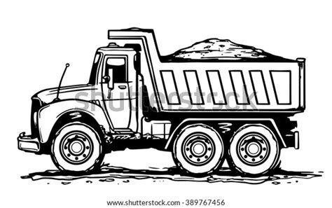 5,677 Dump Truck Black White Images, Stock Photos & Vectors | Shutterstock