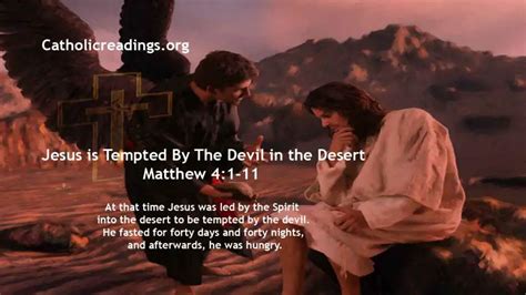 Jesus is Tempted By The Devil in the Desert - Bible Verse of the Day