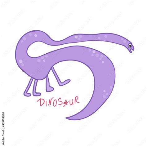 Dinosaur, dragon hand-drawn. Cartoon animals. Stock Illustration ...