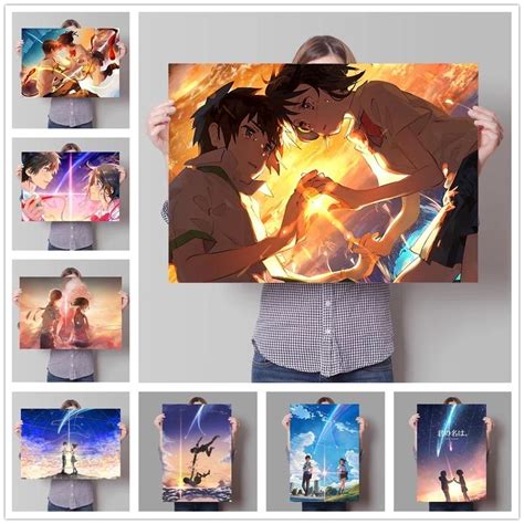 Buy Anime Movie Your Name Poster Cartoon Living Room Posters Wall ...