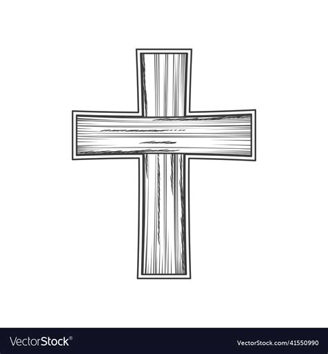 Holy cross sketch icon Royalty Free Vector Image