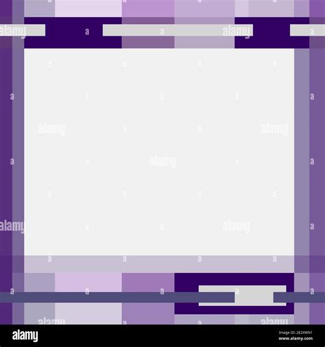 Purple geometric background with gray text box. Abstract pattern of rectangles and strips ...