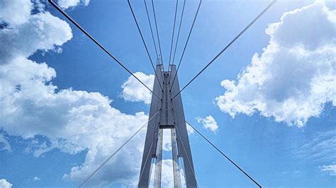 sky, Clouds, Rope bridge Wallpapers HD / Desktop and Mobile Backgrounds