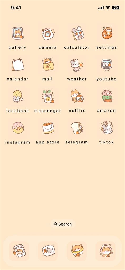 Phone Decals, Cute App, Cat Mouse, Phone Icon, Phone Apps, Icon Pack, App Icon, Homescreen, Etsy App