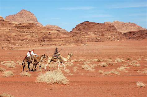 Wadi Rum Camel Safari, Jordan. Editorial Photography - Image of holiday, unique: 45992832