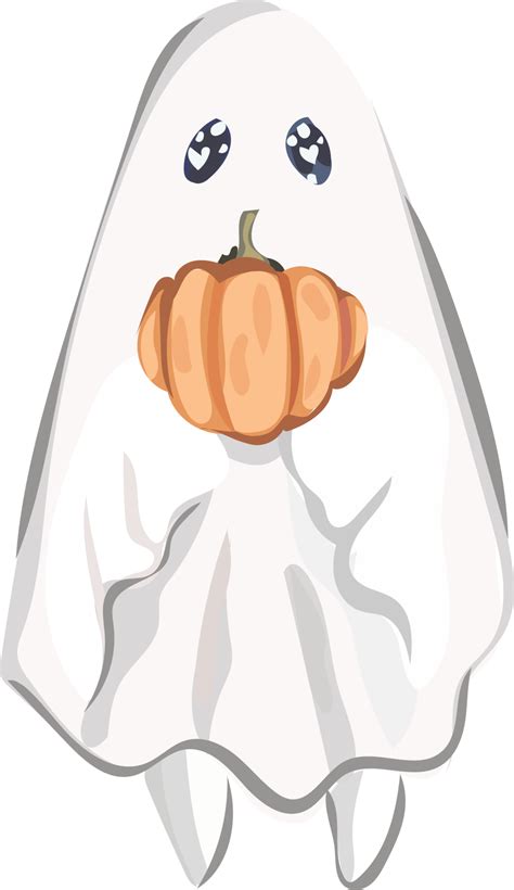 Halloween cute ghost on transparent background. 32067896 PNG