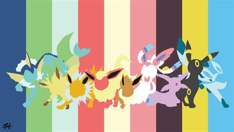 Eevee Evolution (Pokemon) Minimalist Wallpaper by slezzy7 on DeviantArt ...