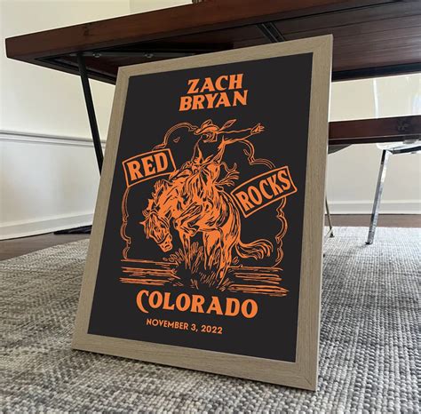 Zach Bryan Red Rocks Poster - Etsy