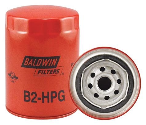 BALDWIN FILTERS Spin-On Oil Filter, Length: 5 13/32 in, Outside Dia.: 3 11/16 in, Micron Rating ...