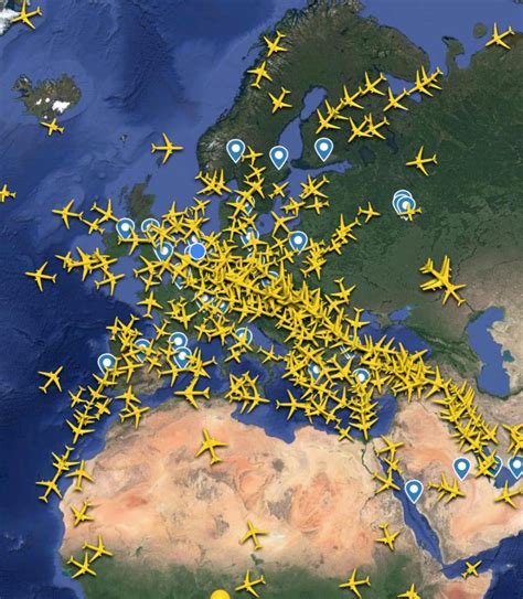 Flight traffic around Europe right now. Some political parties claim ...