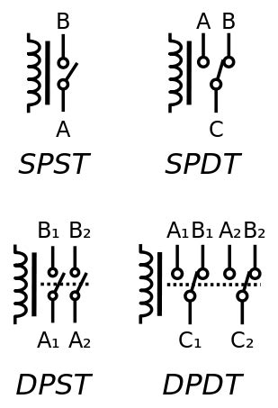 Spdt schematic symbol