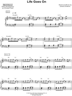 "Life Goes On" Sheet Music - 7 Arrangements Available Instantly ...