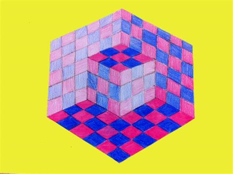 artisan des arts: Optical illusion cube - tutorial