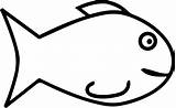 Simple Fish Coloring Page sketch template