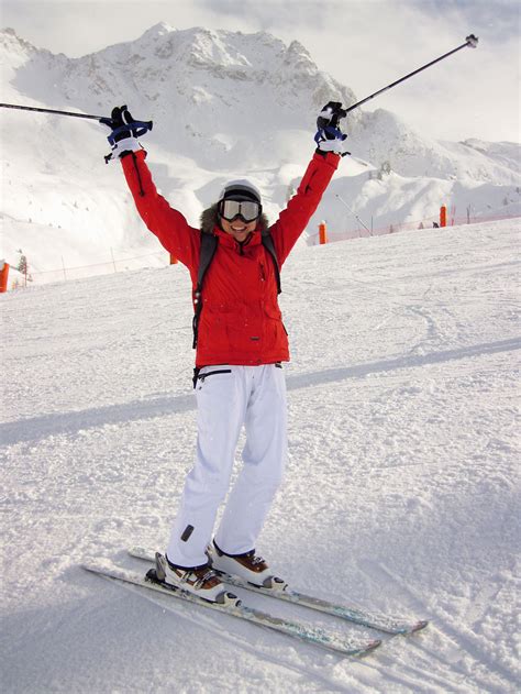 Skiing Woman | Free Stock Photo | A woman snow skiing | # 10568