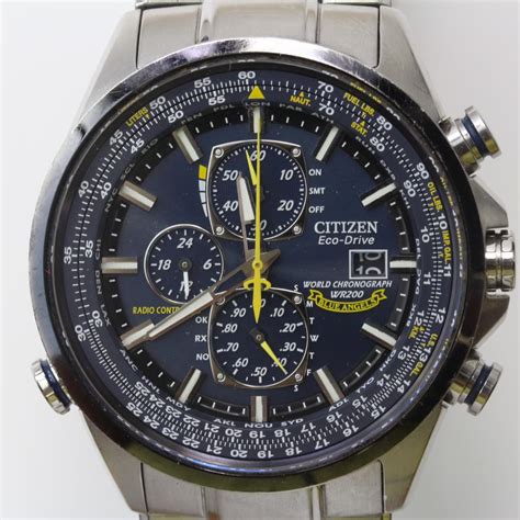 Citizen Eco-Drive Blue Angels World Chronograph Stainless Steel Men's ...