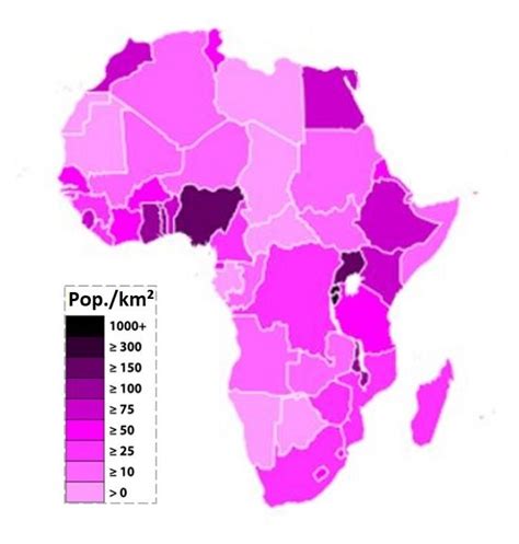 Population Map Of Africa