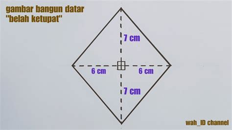 cara mudah menggambar bidang datar "BELAH KETUPAT" || tutorial gambar ...