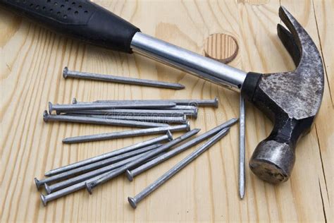 Hammer and nails stock photo. Image of studio, steel - 28397620