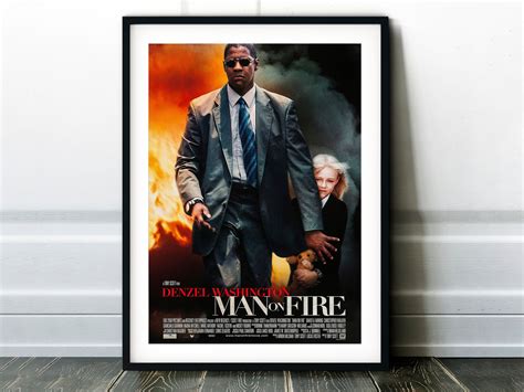 Man on Fire Movie Poster Classic 00's Vintage Wall Film | Etsy