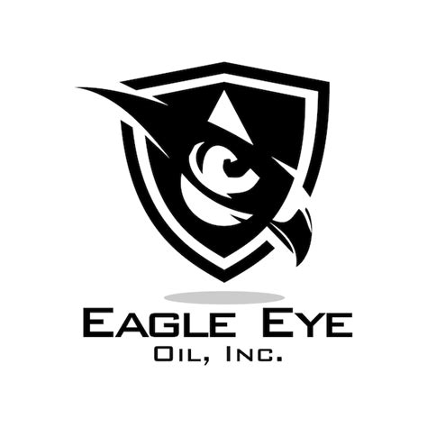 Premium Vector | Eagle eye logo inside shield