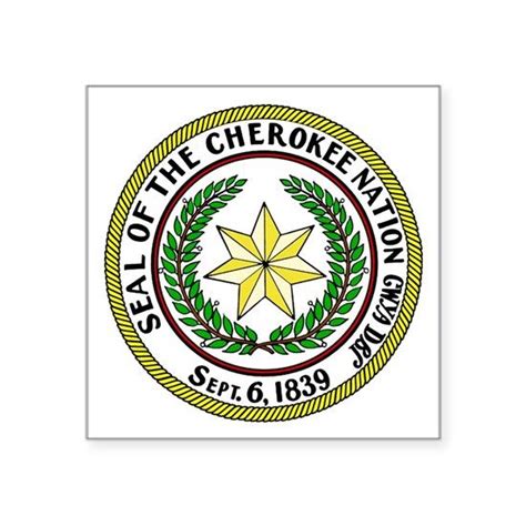 Seal of Cherokee Nation Sticker (Square) Great Seal of the Cherokee Nation Square Sticker 3 by ...