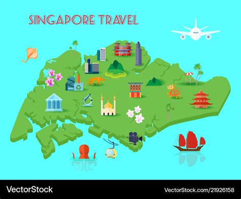 Singapore culture composition Royalty Free Vector Image