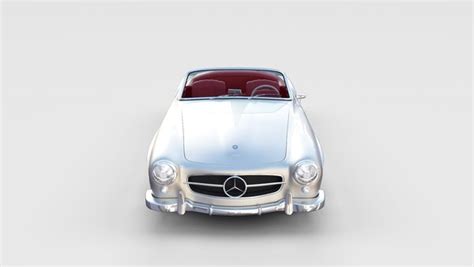 3d mercedes 190sl interior modeled