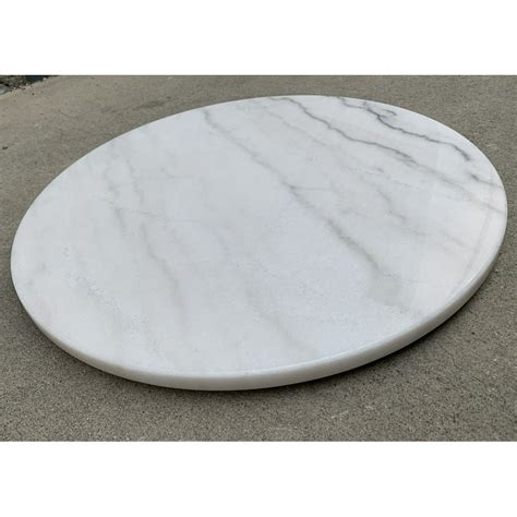 20” Round White Marble Lazy Susan Turntable Tray - Walmart.com ...